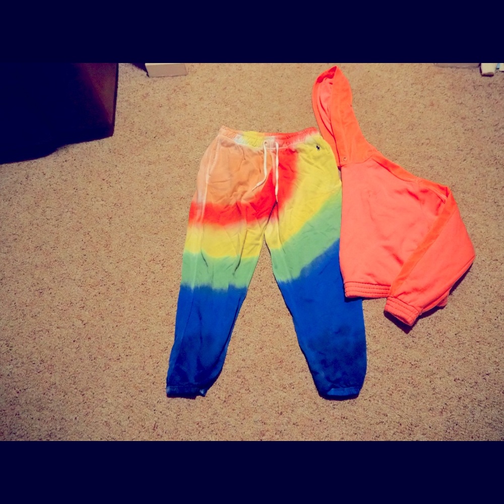 Ralph Lauren tie dye pants and matching hoodie